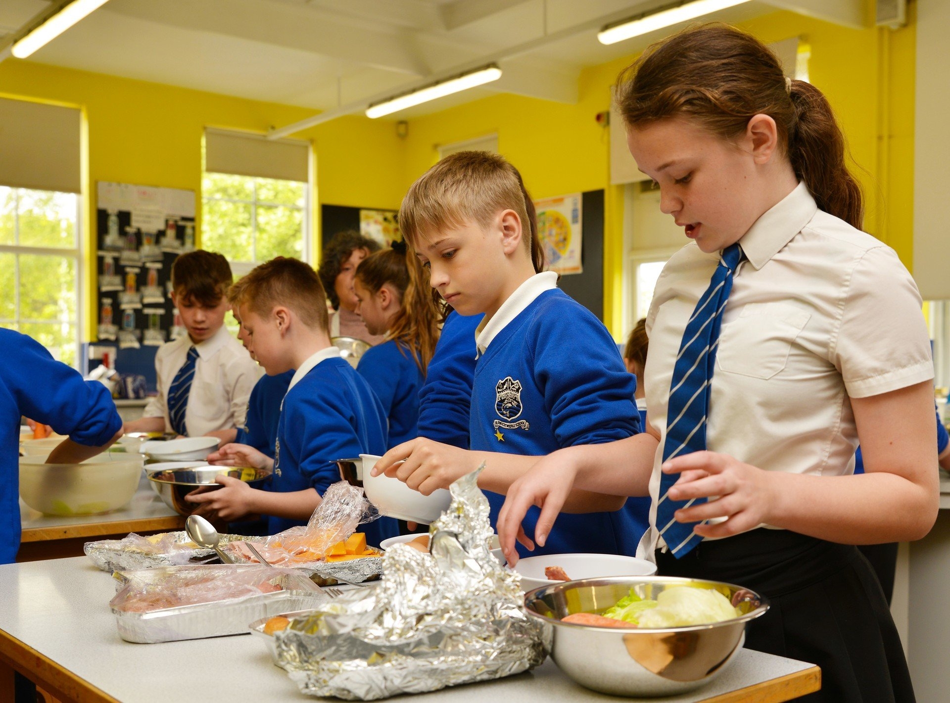 Middle school culinary class